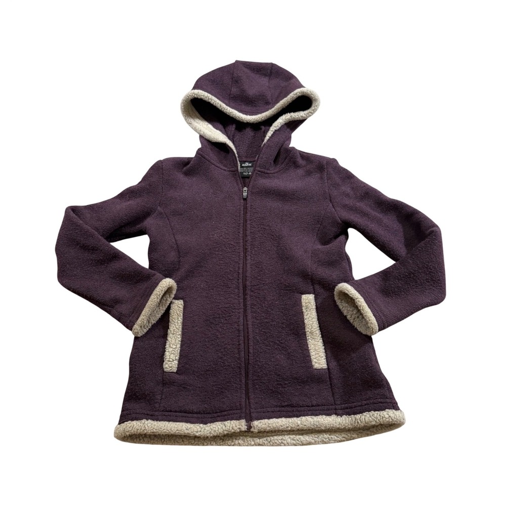 Kuhl Alska Kids Fleece Hoodie Shearling Trim‎ Jacket Gorpcore Hiking S  7-8